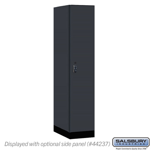 Salsbury 15" Wide Premier Wood Locker - Single Tier - 1 Wide - 6 Feet High - 24" Deep - Carbon Mesh - Resettable Combination Locks - Sweatfully