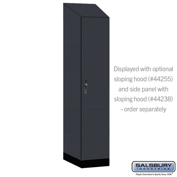 Salsbury 15" Wide Premier Wood Locker - Single Tier - 1 Wide - 6 Feet High - 24" Deep - Carbon Mesh - Hasps - Sweatfully