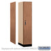 Salsbury 15" Wide Premier Wood Locker - Single Tier - 1 Wide - 6 Feet High - 24" Deep - Red Oak - Electronic Locks - Sweatfully