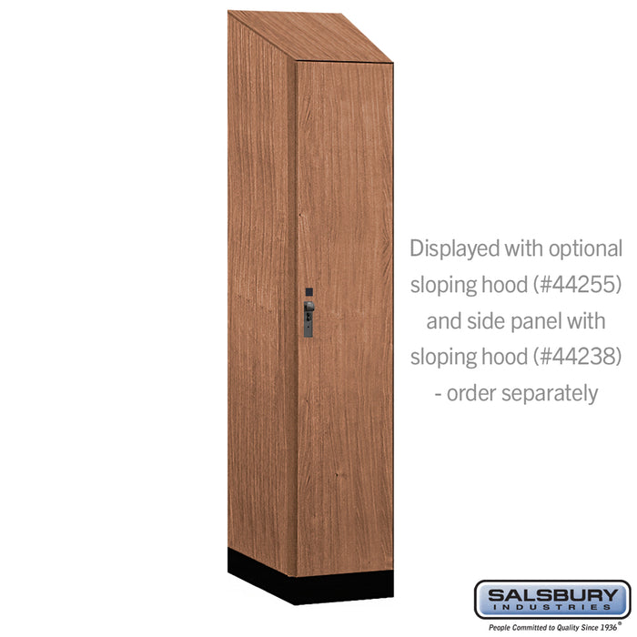 Salsbury 15" Wide Premier Wood Locker - Single Tier - 1 Wide - 6 Feet High - 24" Deep - Red Oak - Hasps - Sweatfully
