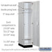 Salsbury 15" Wide Premier Wood Locker - Single Tier - 1 Wide - 6 Feet High - 24" Deep - Silver Teak - Electronic Locks - Sweatfully