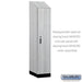 Salsbury 15" Wide Premier Wood Locker - Single Tier - 1 Wide - 6 Feet High - 24" Deep - Silver Teak - Electronic Locks - Sweatfully