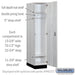 Salsbury 15" Wide Premier Wood Locker - Single Tier - 1 Wide - 6 Feet High - 24" Deep - Silver Teak - Resettable Combination Locks - Sweatfully