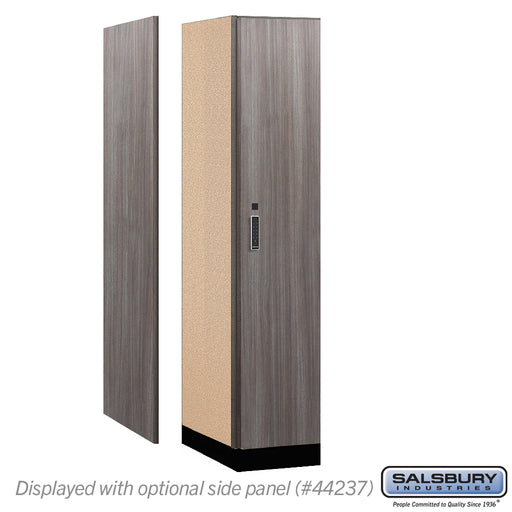 Salsbury 15" Wide Premier Wood Locker - Single Tier - 1 Wide - 6 Feet High - 24" Deep - Skyline Walnut - Electronic Locks - Sweatfully