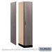 Salsbury 15" Wide Premier Wood Locker - Single Tier - 1 Wide - 6 Feet High - 24" Deep - Skyline Walnut - Hasps - Sweatfully