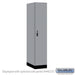 Salsbury 15" Wide Premier Wood Locker - Single Tier - 1 Wide - 6 Feet High - 24" Deep - Winter Fog - Resettable Combination Locks - Sweatfully