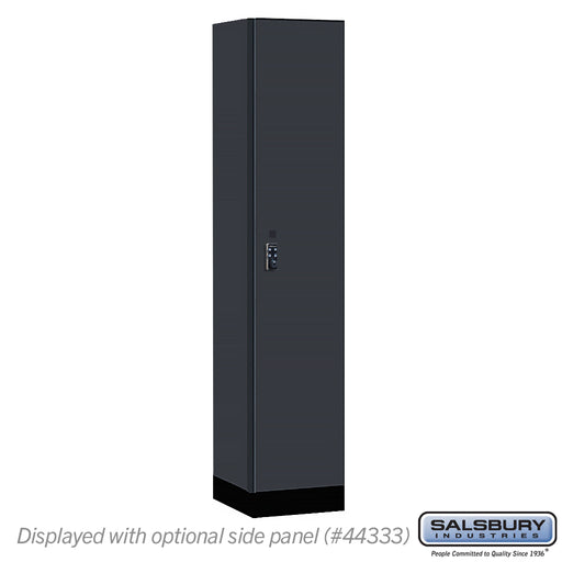 Salsbury 15" Wide Premier Wood Locker - Single Tier - 1 Wide - 6 Feet High - 18" Deep - Carbon Mesh - Resettable Combination Locks - Sweatfully
