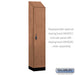 Salsbury 15" Wide Premier Wood Locker - Single Tier - 1 Wide - 6 Feet High - 18" Deep - Red Oak - Resettable Combination Locks - Sweatfully