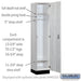 Salsbury 15" Wide Premier Wood Locker - Single Tier - 1 Wide - 6 Feet High - 18" Deep - Silver Teak - Resettable Combination Locks - Sweatfully