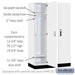 Salsbury 15" Wide Premier Wood Locker - Single Tier - 3 Wide - 6 Feet High - 21" Deep - Arctic White - Electronic Locks - Sweatfully