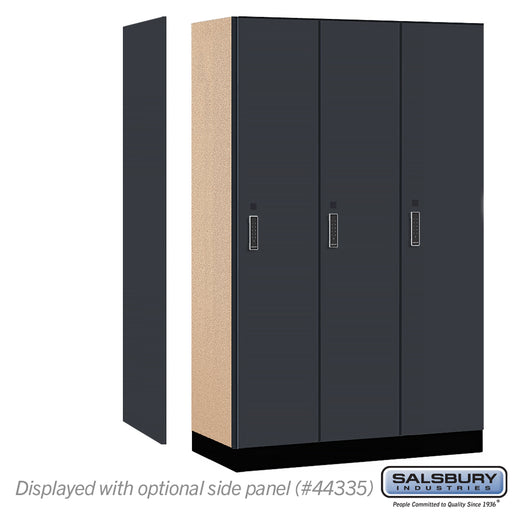 Salsbury 15" Wide Premier Wood Locker - Single Tier - 3 Wide - 6 Feet High - 21" Deep - Carbon Mesh - Electronic Locks - Sweatfully