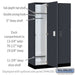 Salsbury 15" Wide Premier Wood Locker - Single Tier - 3 Wide - 6 Feet High - 21" Deep - Carbon Mesh - Electronic Locks - Sweatfully