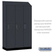 Salsbury 15" Wide Premier Wood Locker - Single Tier - 3 Wide - 6 Feet High - 21" Deep - Carbon Mesh - Electronic Locks - Sweatfully