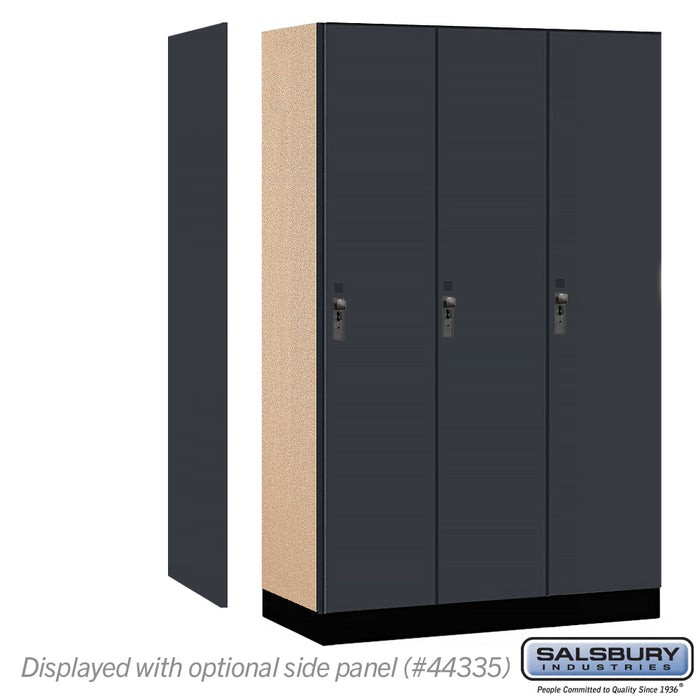 Salsbury 15" Wide Premier Wood Locker - Single Tier - 3 Wide - 6 Feet High - 21" Deep - Carbon Mesh - Hasps - Sweatfully