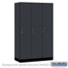 Salsbury 15" Wide Premier Wood Locker - Single Tier - 3 Wide - 6 Feet High - 21" Deep - Carbon Mesh - Hasps - Sweatfully