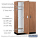 Salsbury 15" Wide Premier Wood Locker - Single Tier - 3 Wide - 6 Feet High - 21" Deep - Red Oak - Electronic Locks - Sweatfully