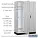 Salsbury 15" Wide Premier Wood Locker - Single Tier - 3 Wide - 6 Feet High - 21" Deep - Silver Teak - Hasps - Sweatfully