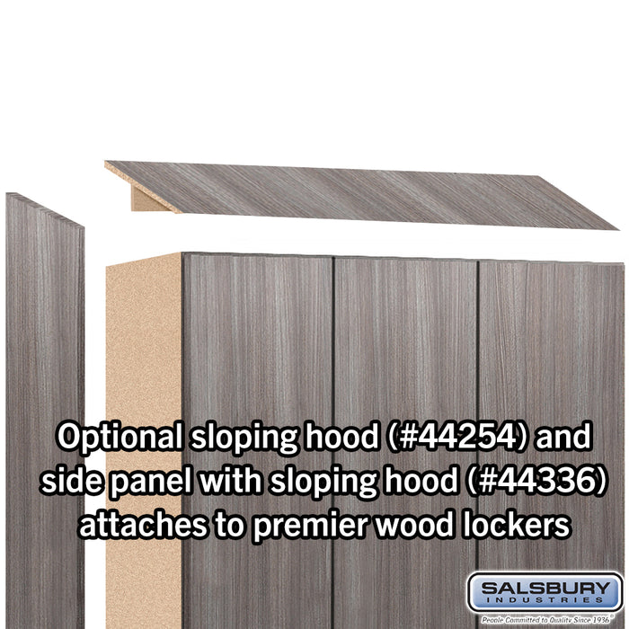 Salsbury 15" Wide Premier Wood Locker - Single Tier - 3 Wide - 6 Feet High - 21" Deep - Skyline Walnut - Electronic Locks - Sweatfully
