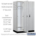 Salsbury 15" Wide Premier Wood Locker - Single Tier - 3 Wide - 6 Feet High - 24" Deep - Silver Teak - Resettable Combination Locks - Sweatfully