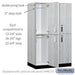 Salsbury 15" Wide Premier Wood Locker - Double Tier - 3 Wide - 6 Feet High - 24" Deep - Silver Teak - Electronic Locks - Sweatfully