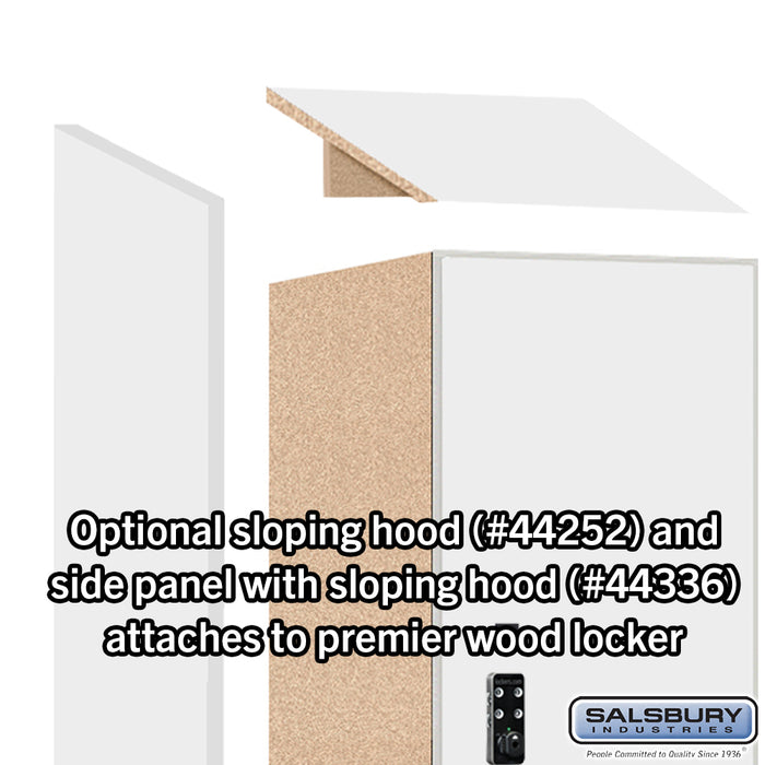 Salsbury 15" Wide Premier Wood Locker - Triple Tier - 1 Wide - 6 Feet High - 21" Deep - Arctic White - Resettable Combination Locks - Sweatfully