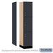 Salsbury 15" Wide Premier Wood Locker - Triple Tier - 1 Wide - 6 Feet High - 21" Deep - Carbon Mesh - Hasps - Sweatfully