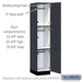 Salsbury 15" Wide Premier Wood Locker - Triple Tier - 1 Wide - 6 Feet High - 21" Deep - Carbon Mesh - Hasps - Sweatfully