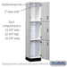 Salsbury 15" Wide Premier Wood Locker - Triple Tier - 1 Wide - 6 Feet High - 18" Deep - Silver Teak - Resettable Combination Locks - Sweatfully