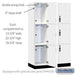 Salsbury 15" Wide Premier Wood Locker - Triple Tier - 3 Wide - 6 Feet High - 21" Deep - Arctic White - Hasps - Sweatfully