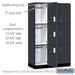 Salsbury 15" Wide Premier Wood Locker - Triple Tier - 3 Wide - 6 Feet High - 21" Deep - Carbon Mesh - Electronic Locks - Sweatfully