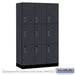 Salsbury 15" Wide Premier Wood Locker - Triple Tier - 3 Wide - 6 Feet High - 21" Deep - Carbon Mesh - Electronic Locks - Sweatfully