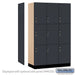 Salsbury 15" Wide Premier Wood Locker - Triple Tier - 3 Wide - 6 Feet High - 21" Deep - Carbon Mesh - Hasps - Sweatfully