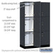 Salsbury 15" Wide Premier Wood Locker - Triple Tier - 3 Wide - 6 Feet High - 21" Deep - Carbon Mesh - Hasps - Sweatfully