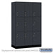 Salsbury 15" Wide Premier Wood Locker - Triple Tier - 3 Wide - 6 Feet High - 21" Deep - Carbon Mesh - Hasps - Sweatfully