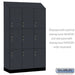 Salsbury 15" Wide Premier Wood Locker - Triple Tier - 3 Wide - 6 Feet High - 21" Deep - Carbon Mesh - Hasps - Sweatfully