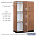 Salsbury 15" Wide Premier Wood Locker - Triple Tier - 3 Wide - 6 Feet High - 21" Deep - Red Oak - Electronic Locks - Sweatfully