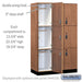 Salsbury 15" Wide Premier Wood Locker - Triple Tier - 3 Wide - 6 Feet High - 21" Deep - Red Oak - Resettable Combination Locks - Sweatfully