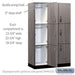 Salsbury 15" Wide Premier Wood Locker - Triple Tier - 3 Wide - 6 Feet High - 21" Deep - Skyline Walnut - Resettable Combination Locks - Sweatfully