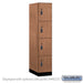 Salsbury 15" Wide Premier Wood Locker - Four Tier - 1 Wide - 6 Feet High - 24" Deep - Red Oak - Resettable Combination Locks - Sweatfully