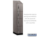 Salsbury 15" Wide Premier Wood Locker - Four Tier - 1 Wide - 6 Feet High - 24" Deep - Skyline Walnut - Electronic Locks - Sweatfully