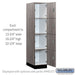 Salsbury 15" Wide Premier Wood Locker - Four Tier - 1 Wide - 6 Feet High - 24" Deep - Skyline Walnut - Resettable Combination Locks - Sweatfully