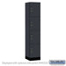 Salsbury 15" Wide Premier Wood Locker - Four Tier - 1 Wide - 6 Feet High - 18" Deep - Carbon Mesh - Hasps - Sweatfully