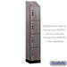 Salsbury 15" Wide Premier Wood Locker - Four Tier - 1 Wide - 6 Feet High - 18" Deep - Skyline Walnut - Electronic Locks - Sweatfully