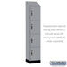Salsbury 15" Wide Premier Wood Locker - Four Tier - 1 Wide - 6 Feet High - 18" Deep - Winter Fog - Hasps - Sweatfully