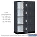 Salsbury 15" Wide Premier Wood Locker - Four Tier - 3 Wide - 6 Feet High - 21" Deep - Carbon Mesh - Electronic Locks - Sweatfully
