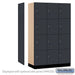 Salsbury 15" Wide Premier Wood Locker - Four Tier - 3 Wide - 6 Feet High - 21" Deep - Carbon Mesh - Resettable Combination Locks - Sweatfully