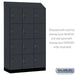 Salsbury 15" Wide Premier Wood Locker - Four Tier - 3 Wide - 6 Feet High - 21" Deep - Carbon Mesh - Resettable Combination Locks - Sweatfully