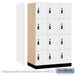 Salsbury 15" Wide Premier Wood Locker - Four Tier - 3 Wide - 6 Feet High - 24" Deep - Arctic White - Resettable Combination Locks - Sweatfully