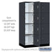 Salsbury 15" Wide Premier Wood Locker - Four Tier - 3 Wide - 6 Feet High - 24" Deep - Carbon Mesh - Resettable Combination Locks - Sweatfully