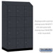 Salsbury 15" Wide Premier Wood Locker - Four Tier - 3 Wide - 6 Feet High - 24" Deep - Carbon Mesh - Resettable Combination Locks - Sweatfully